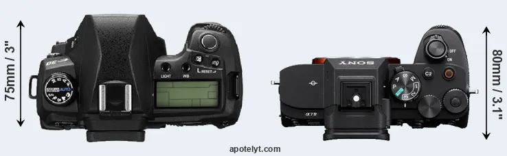 Compare E-30 versus A7 IV top