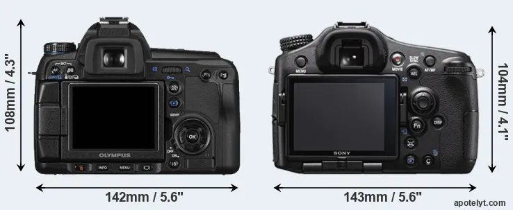 Comparison E-30 or A77 II rear