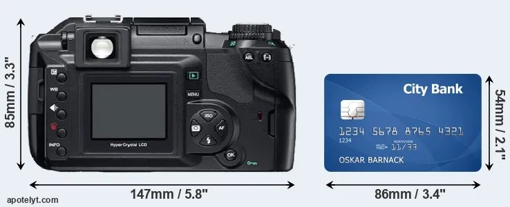 E-300 and credit card rear side