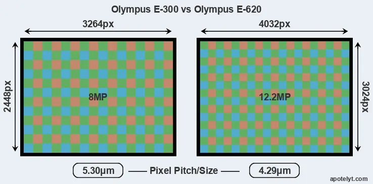 E-300 versus E-620 MP