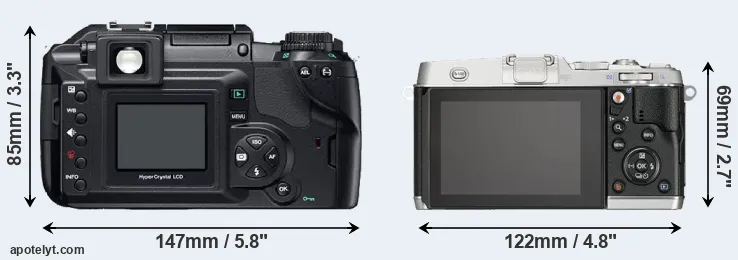 Comparison E-300 or E-P5 rear