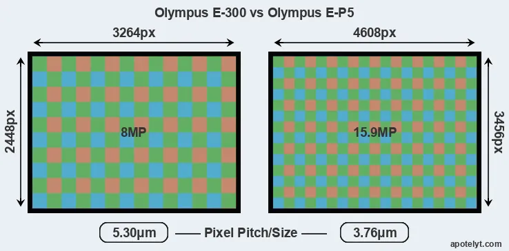 E-300 versus E-P5 MP