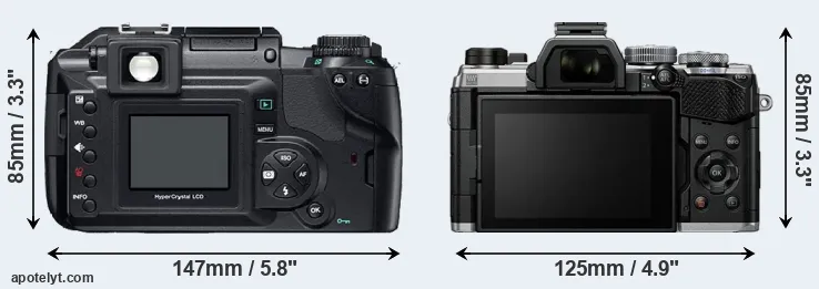 Comparison E-300 or OM-5 rear