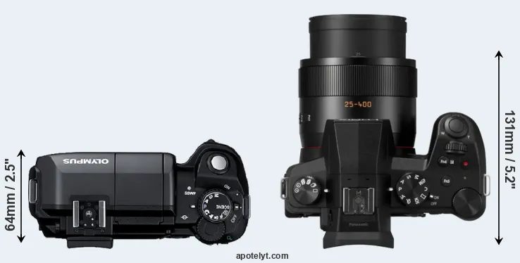 Compare E-300 versus FZ1000 II top