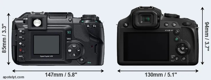 Comparison E-300 or FZ82 rear