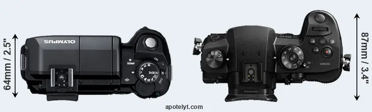 Compare E-300 versus GH5 top