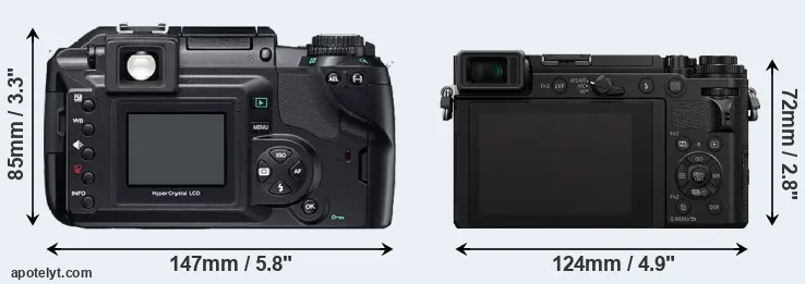 Comparison E-300 or GX9 rear