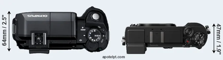 Compare E-300 versus GX9 top