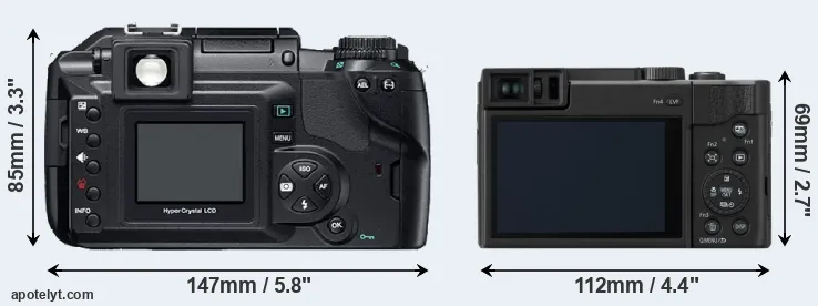 Comparison E-300 or ZS80 rear