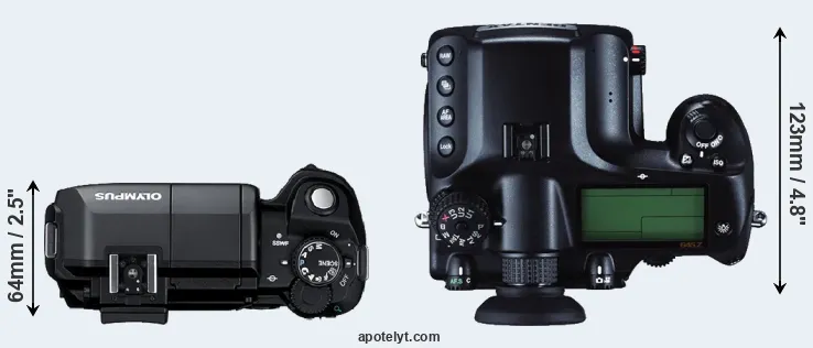 Compare E-300 versus 645Z top