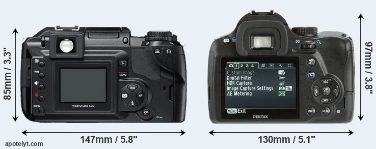 Comparison E-300 or K-500 rear