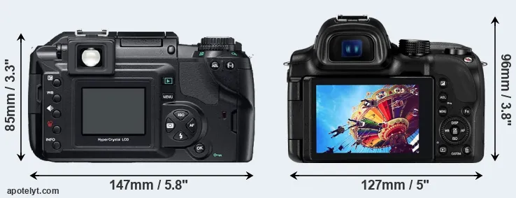 Comparison E-300 or NX30 rear