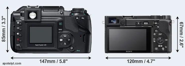 Comparison E-300 or A6100 rear
