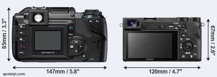 Comparison E-300 or A6500 rear
