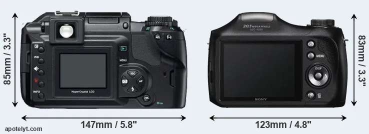 Comparison E-300 or H200 rear