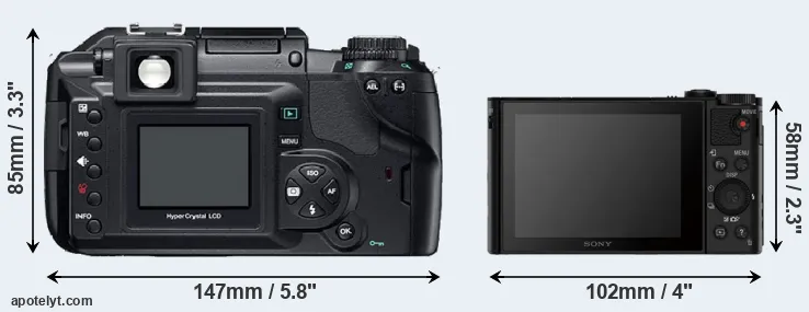 Comparison E-300 or HX80 rear
