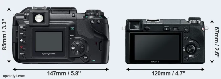 Comparison E-300 or NEX-6 rear
