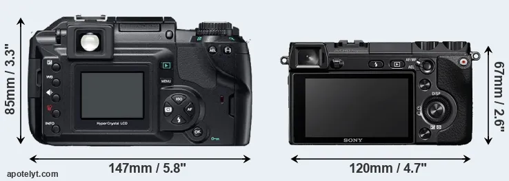 Comparison E-300 or NEX-7 rear