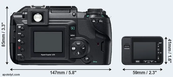Comparison E-300 or RX0 rear
