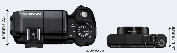 Compare E-300 versus WX800 top
