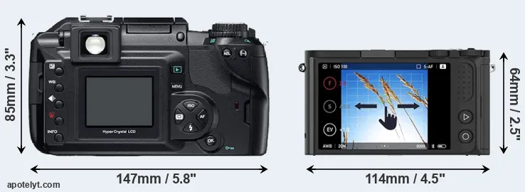 Comparison E-300 or M1 rear