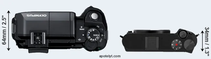 Compare E-300 versus M1 top