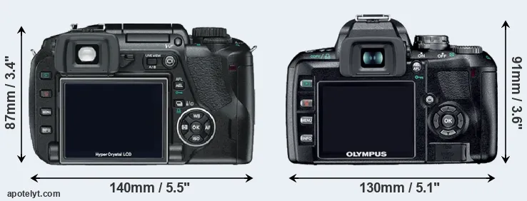 Comparison E-330 or E-410 rear