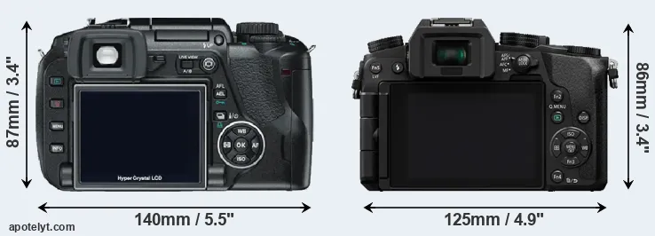 Comparison E-330 or G7 rear