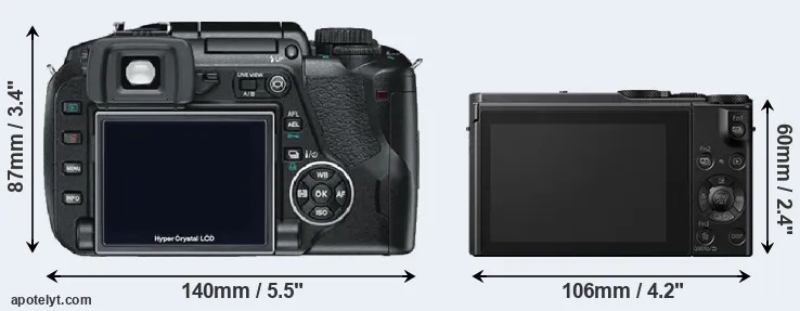 Comparison E-330 or LX15 rear