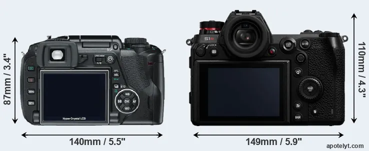 Comparison E-330 or S1R rear