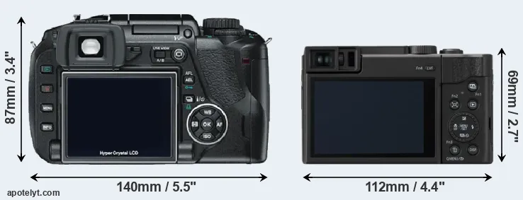Comparison E-330 or TZ95 rear