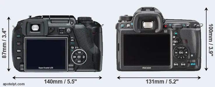 Comparison E-330 or K-3 rear