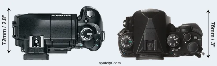 Compare E-330 versus KP top