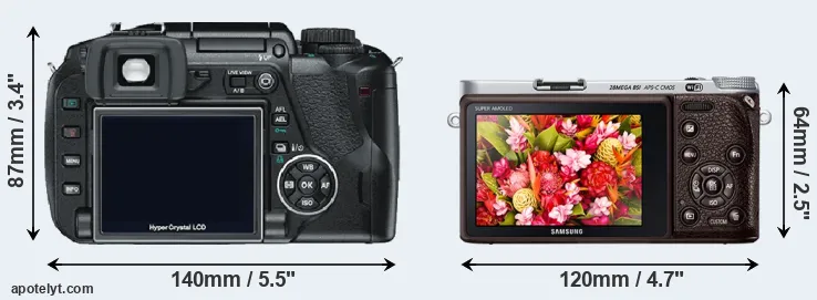 Comparison E-330 or NX500 rear