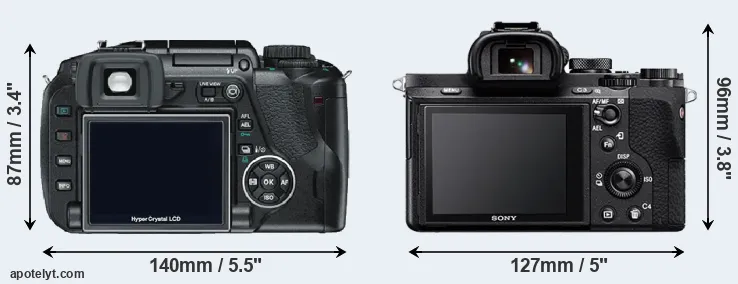 Comparison E-330 or A7 II rear