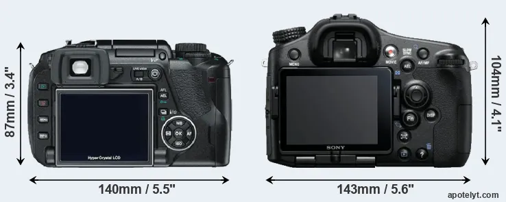 Comparison E-330 or A77 rear