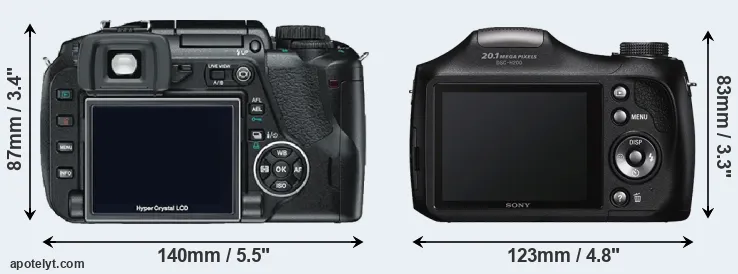 Comparison E-330 or H200 rear