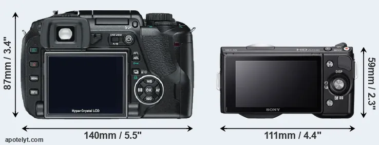 Comparison E-330 or NEX-5N rear