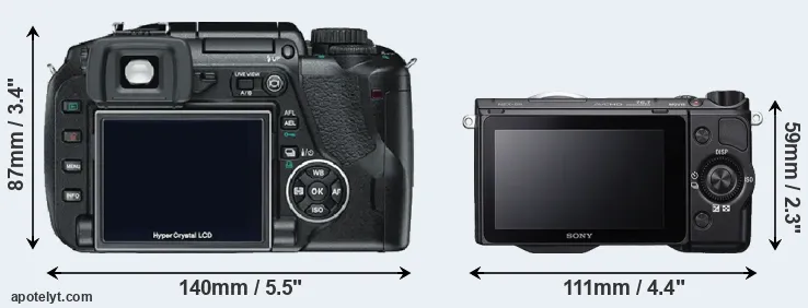 Comparison E-330 or NEX-5R rear