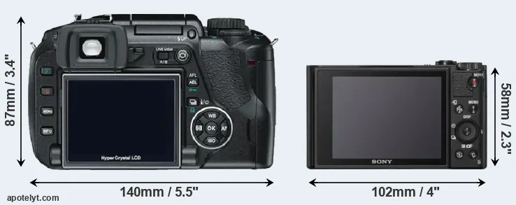 Comparison E-330 or WX800 rear