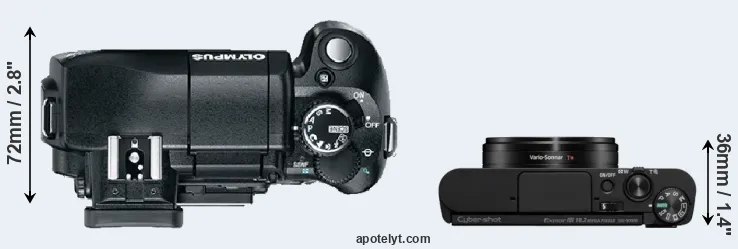 Compare E-330 versus WX800 top