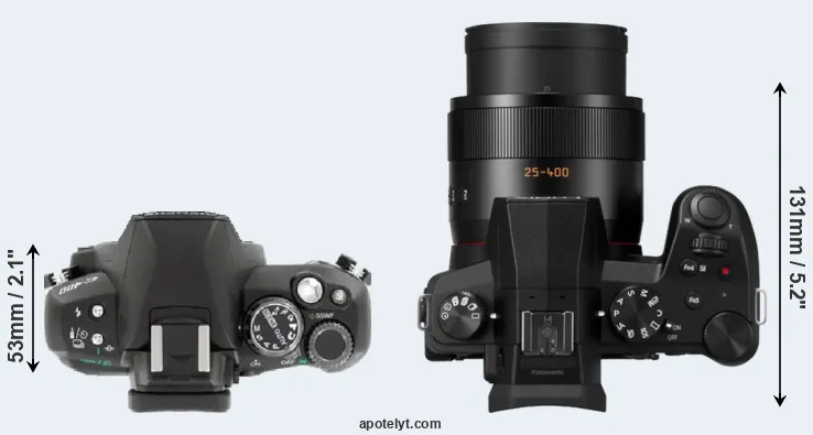 Compare E-400 versus FZ1000 II top