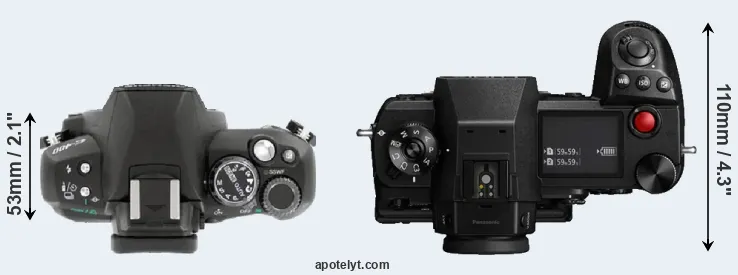 Compare E-400 versus S1H top
