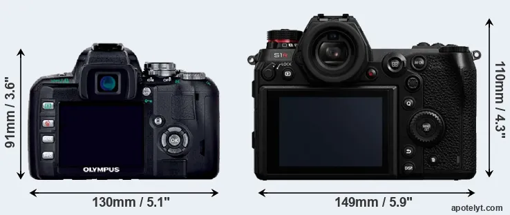 Comparison E-400 or S1R rear