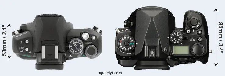 Compare E-400 versus K-1 top