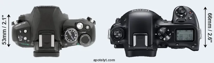 Compare E-400 versus NX1 top