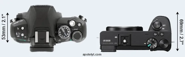Compare E-400 versus A6600 top
