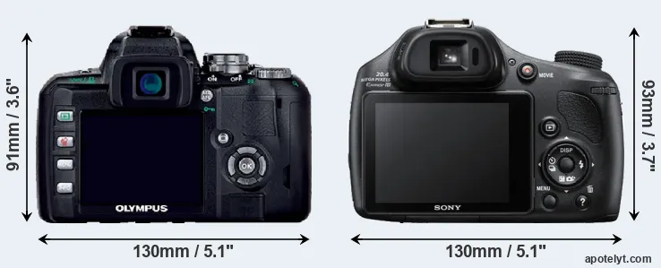 Comparison E-400 or HX400V rear