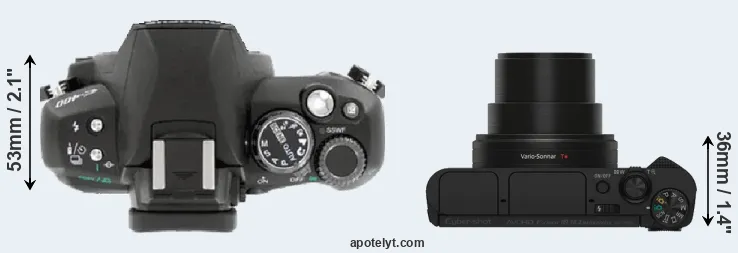 Compare E-400 versus HX80 top