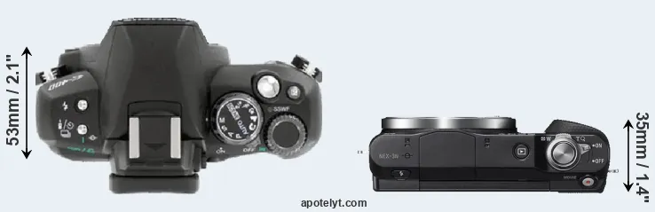 Compare E-400 versus NEX-3N top